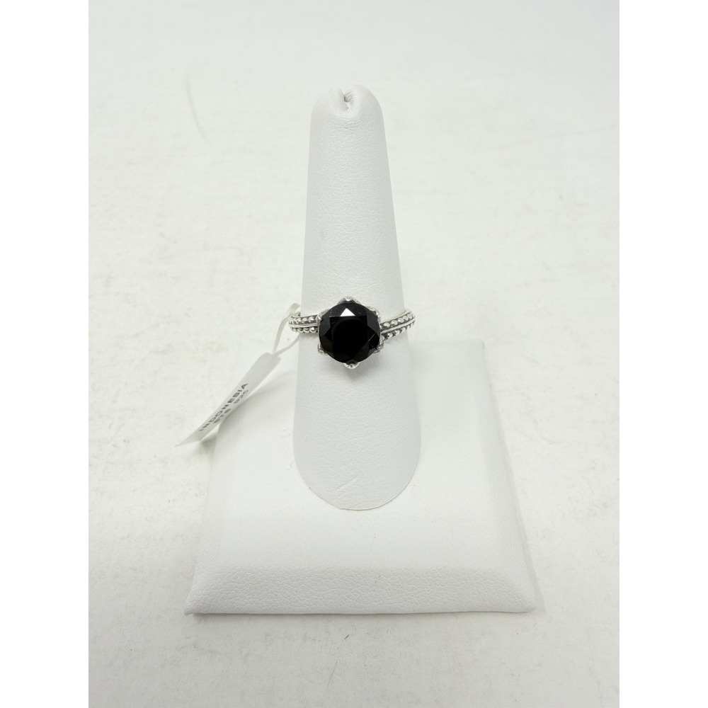 Shop LC Australian Black Tourmaline Size 8 Ring in Sterling Silver 5622